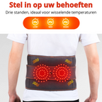 Ceinture chauffante lombaire avec trois niveaux de chaleur (bas, moyen, élevé), idéale pour soulager les douleurs dorsales et s'adapter aux températures.
