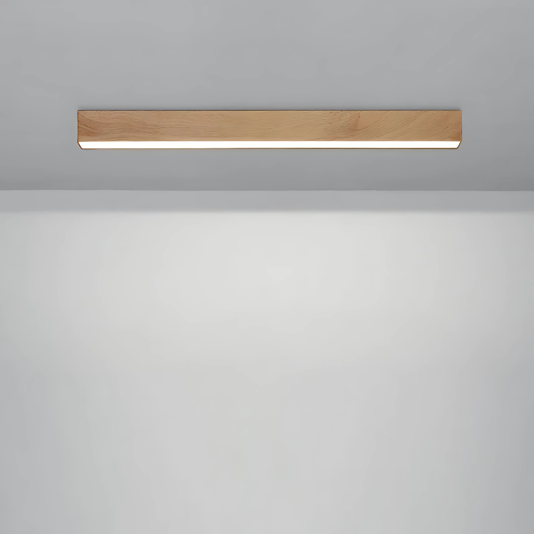 Plafonniers Modernes en Bois Linéaires pour Bar