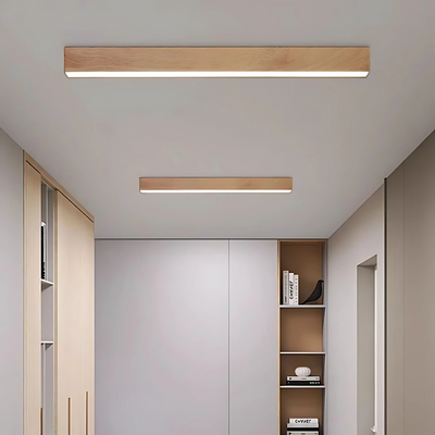 Plafonniers Modernes en Bois Linéaires pour Bar