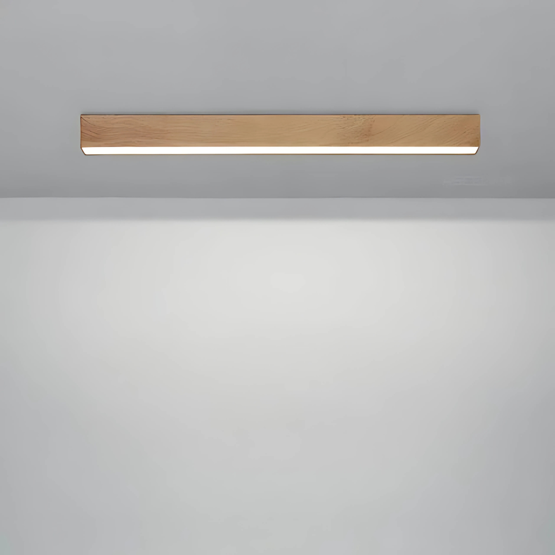 Plafonniers Modernes en Bois Linéaires pour Bar