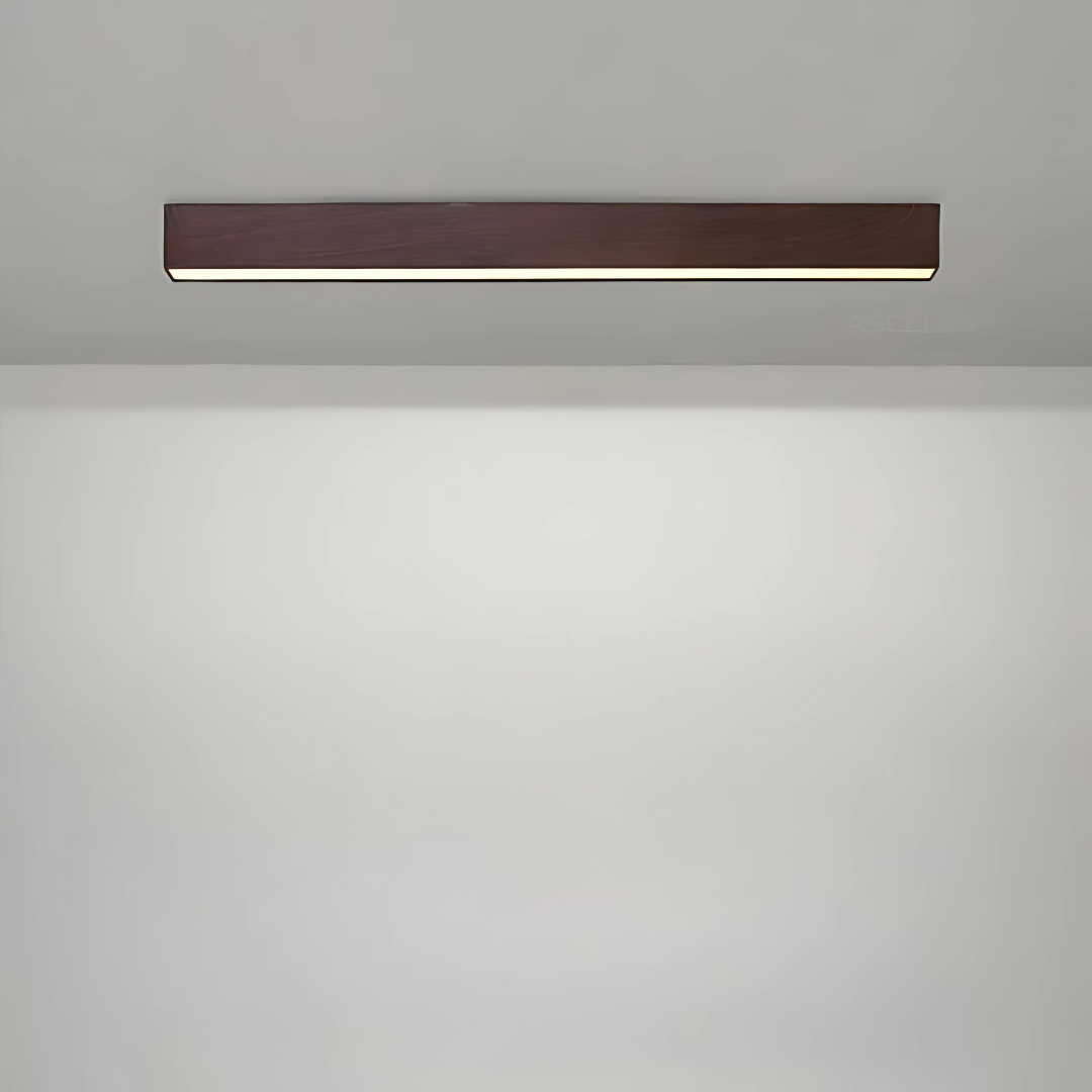 Plafonniers Modernes en Bois Linéaires pour Bar