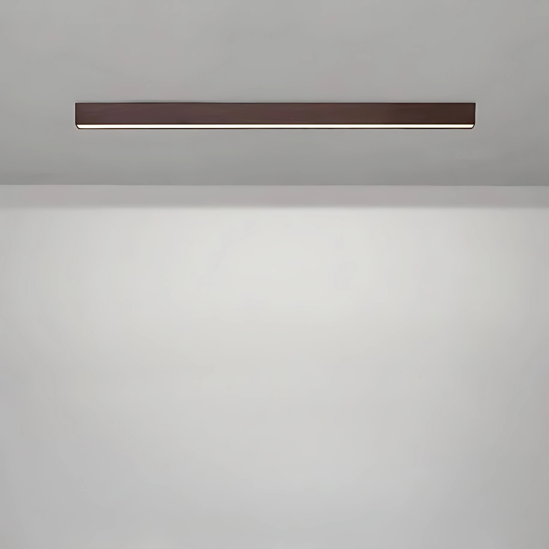 Plafonniers Modernes en Bois Linéaires pour Bar