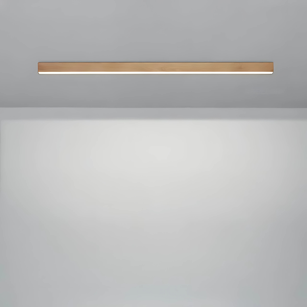 Plafonniers Modernes en Bois Linéaires pour Bar