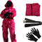 Unisex Halloween jumpsuit with long sleeves, zipper, and hood