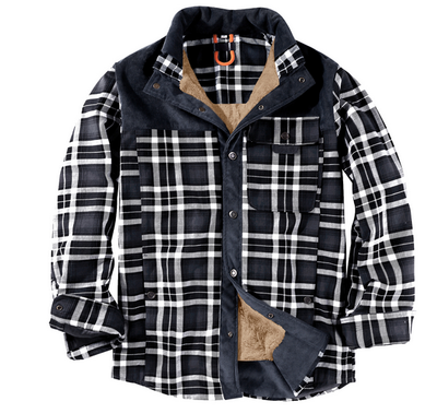 Veste Lumberjack pour homme - Chaude, résistante aux intempéries, style extérieur en rouge, vert ou bleu