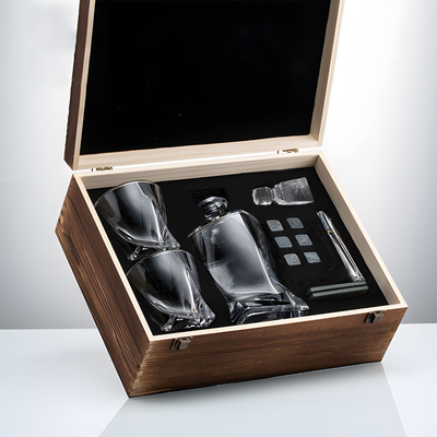 Set de verres à whisky avec carafe en cristal