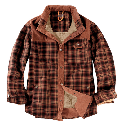Veste Lumberjack pour homme - Chaude, résistante aux intempéries, style extérieur en rouge, vert ou bleu
