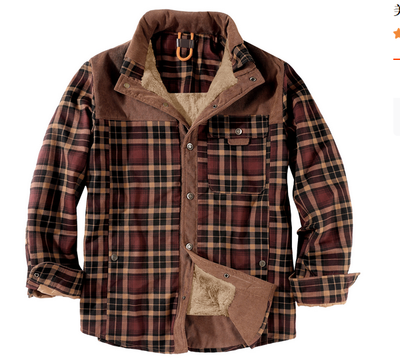 Veste Lumberjack pour homme - Chaude, résistante aux intempéries, style extérieur en rouge, vert ou bleu
