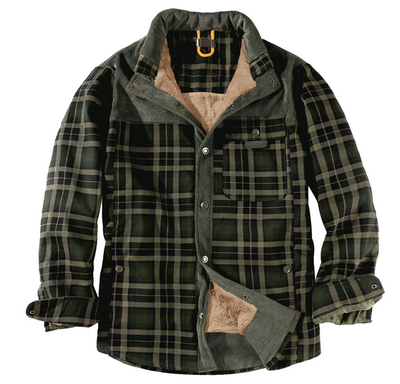 Veste Lumberjack pour homme - Chaude, résistante aux intempéries, style extérieur en rouge, vert ou bleu