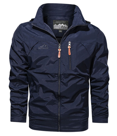 Veste d'extérieur d'automne pour hommes avec couche déperlante et fermeture à glissière sportive