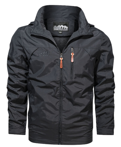 Veste d'extérieur d'automne pour hommes avec couche déperlante et fermeture à glissière sportive