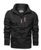 Veste d'extérieur d'automne pour hommes avec couche déperlante et fermeture à glissière sportive
