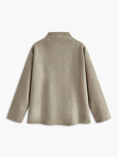 Manteau d'automne | Manteau surdimensionné pour femme avec détails vintage et style décontracté