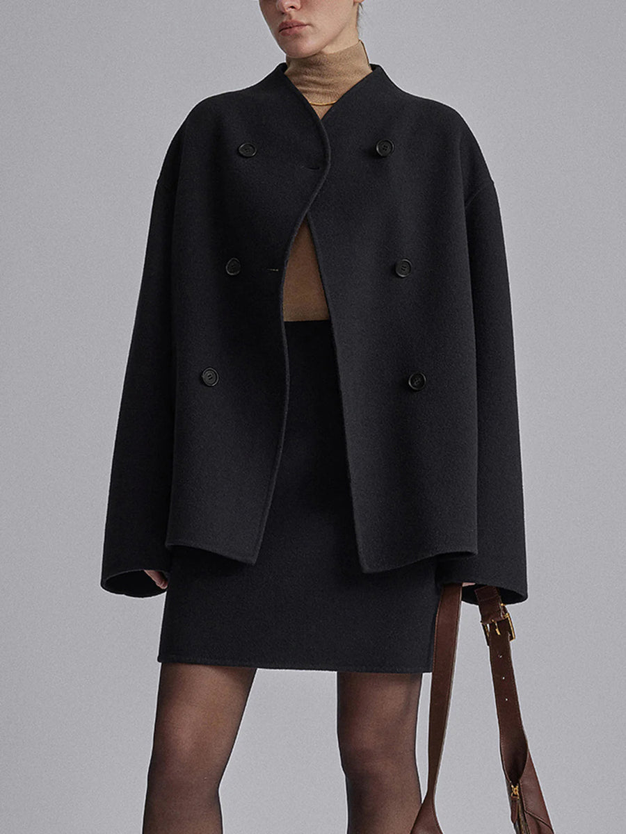 Manteau d'automne | Manteau surdimensionné pour femme avec détails vintage et style décontracté