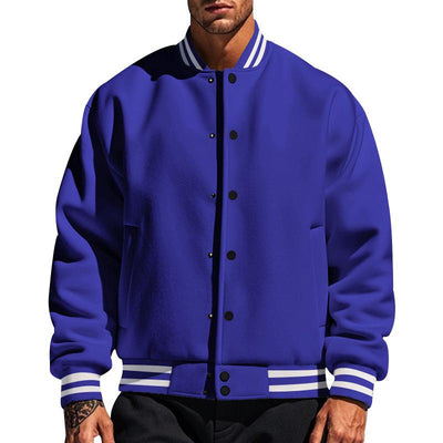 Chaqueta de béisbol informal con cuello alto para hombre