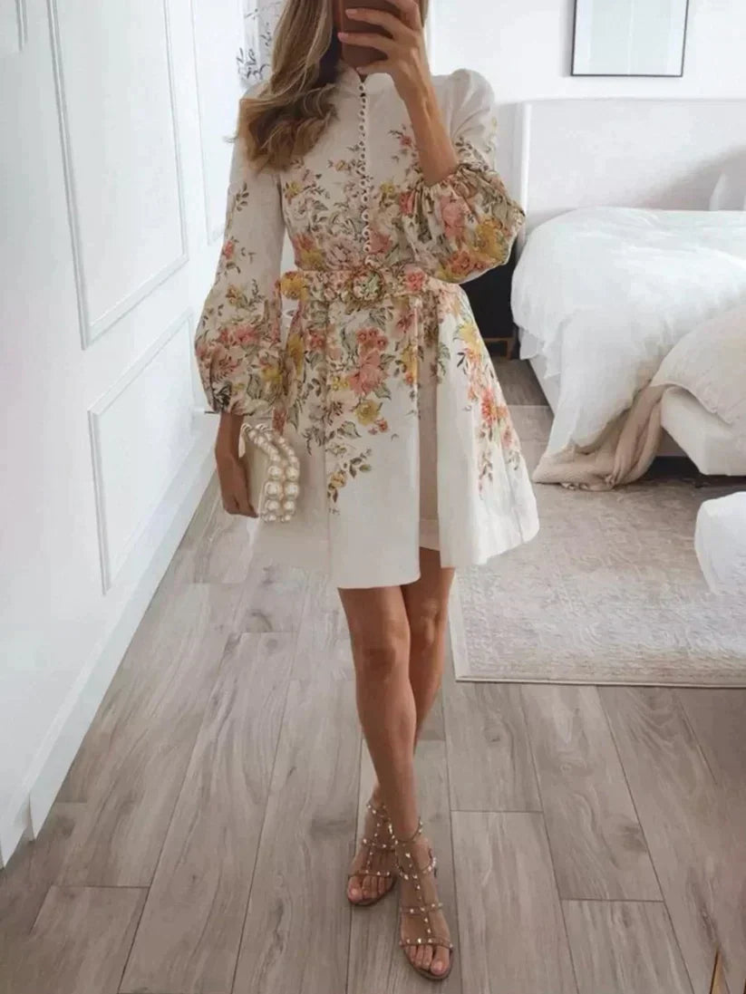 Louelle - Minivestido estampado con botones