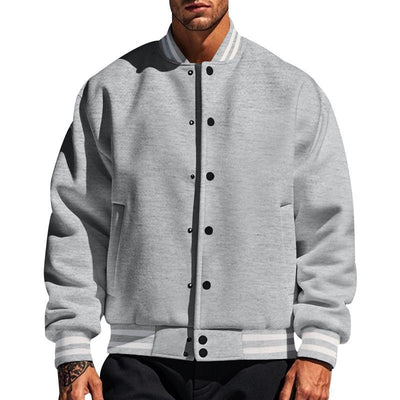 Chaqueta de béisbol informal con cuello alto para hombre