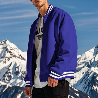Chaqueta de béisbol informal con cuello alto para hombre