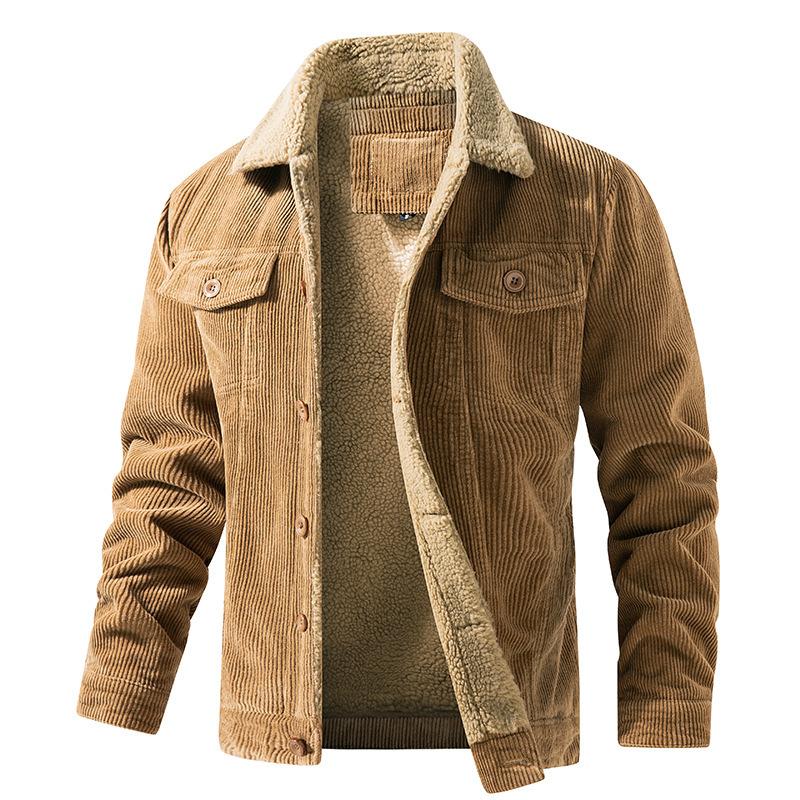 Chaqueta de hombre con cuello de felpa