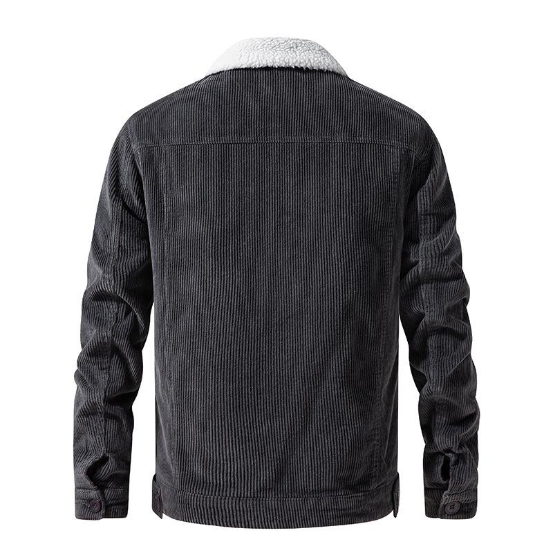 Chaqueta de hombre con cuello de felpa