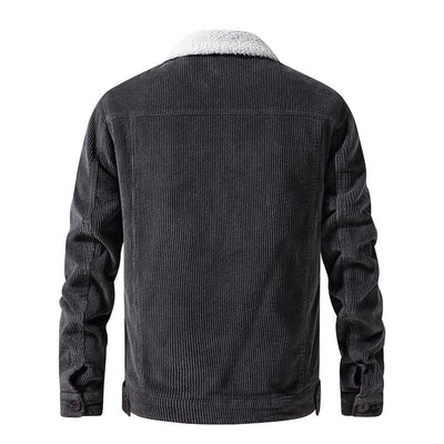 Chaqueta de hombre con cuello de felpa