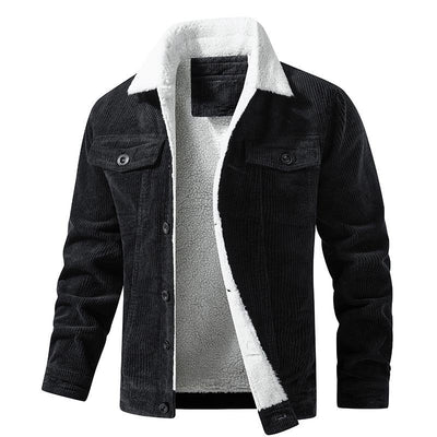 Chaqueta de hombre con cuello de felpa