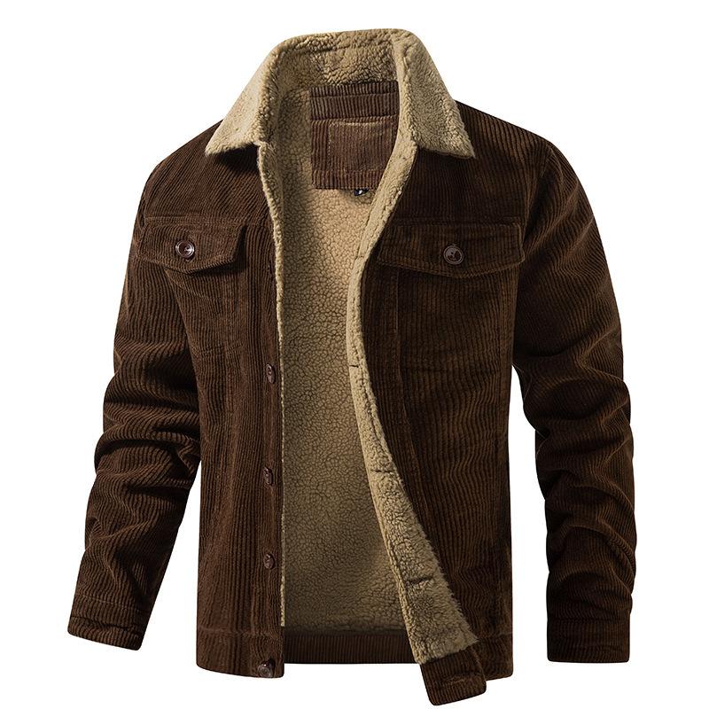 Chaqueta de hombre con cuello de felpa