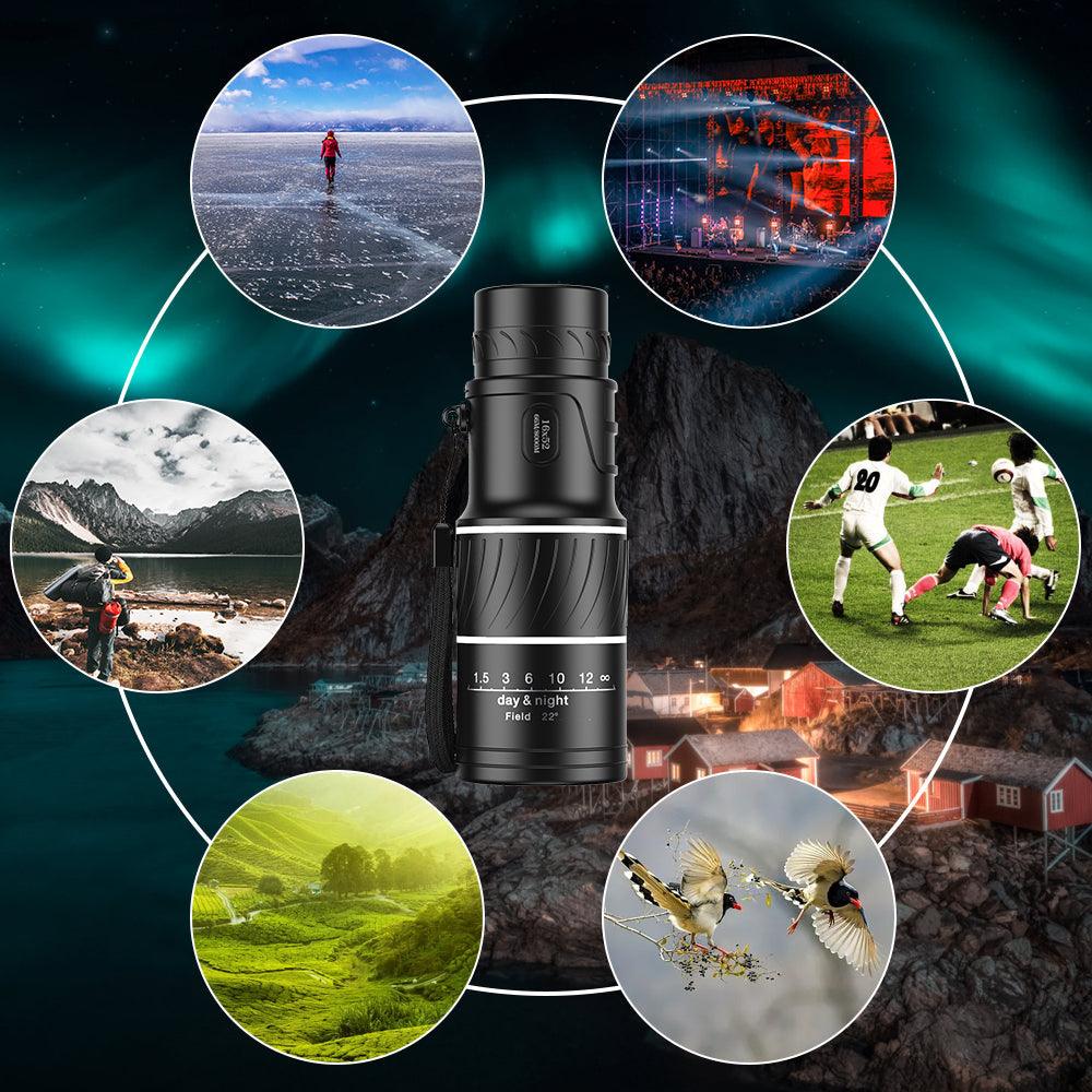 CloseView: telescopio robusto para senderismo y observación de la vida silvestre