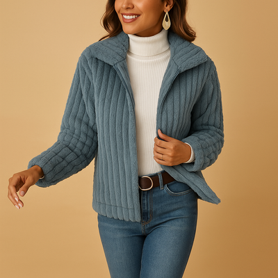 Veste polaire longue à col montant pour femmes | Isabelle