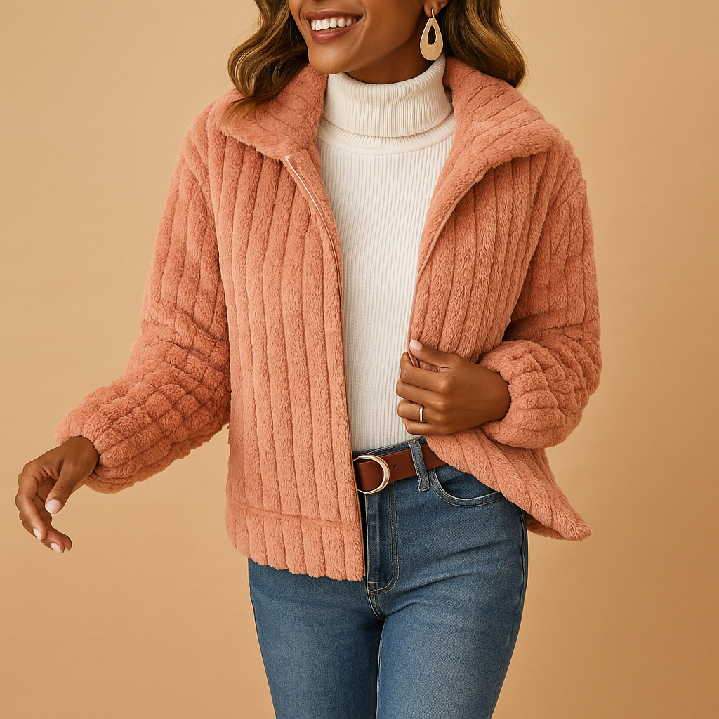Veste polaire longue à col montant pour femmes | Isabelle