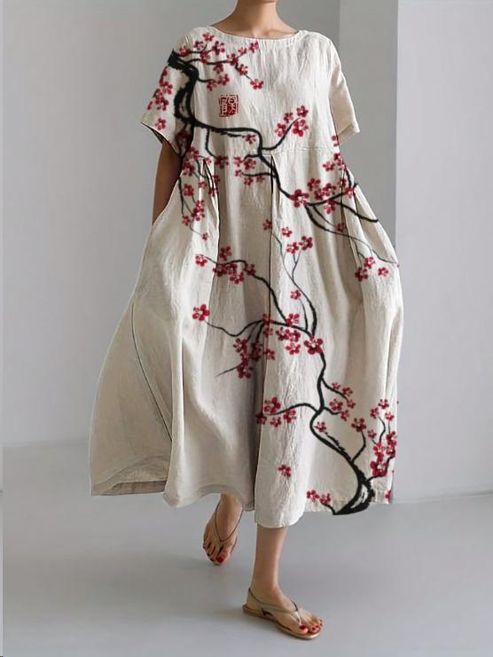 Robe Longue Bohème | Élégance Florale | Légèreté &  Confort