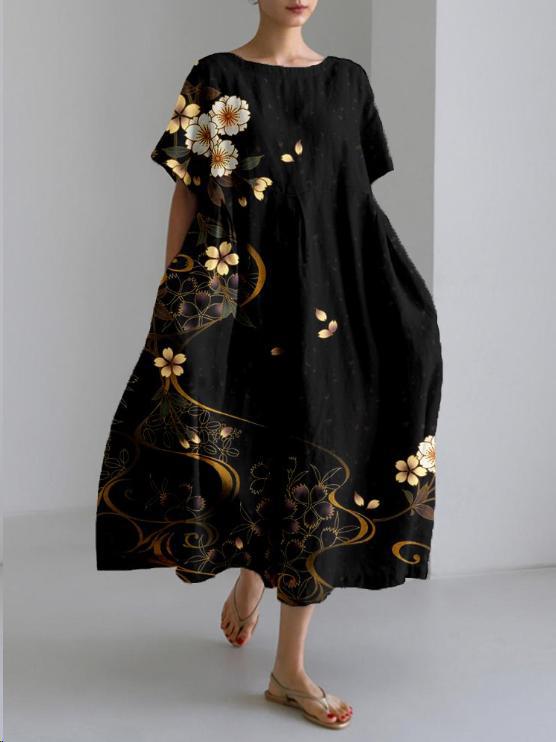 Robe Longue Bohème | Élégance Florale | Légèreté &  Confort