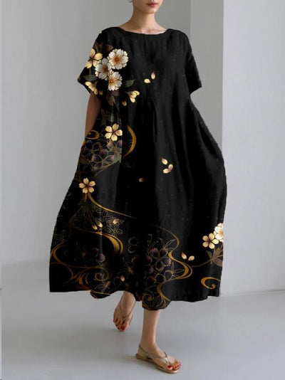 Robe Longue Bohème | Élégance Florale | Légèreté &  Confort