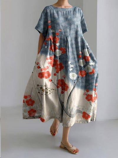 Robe Longue Bohème | Élégance Florale | Légèreté &  Confort