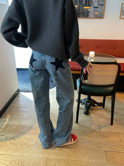 Vaqueros holgados con estrellas | Cintura alta | Ropa urbana y original
