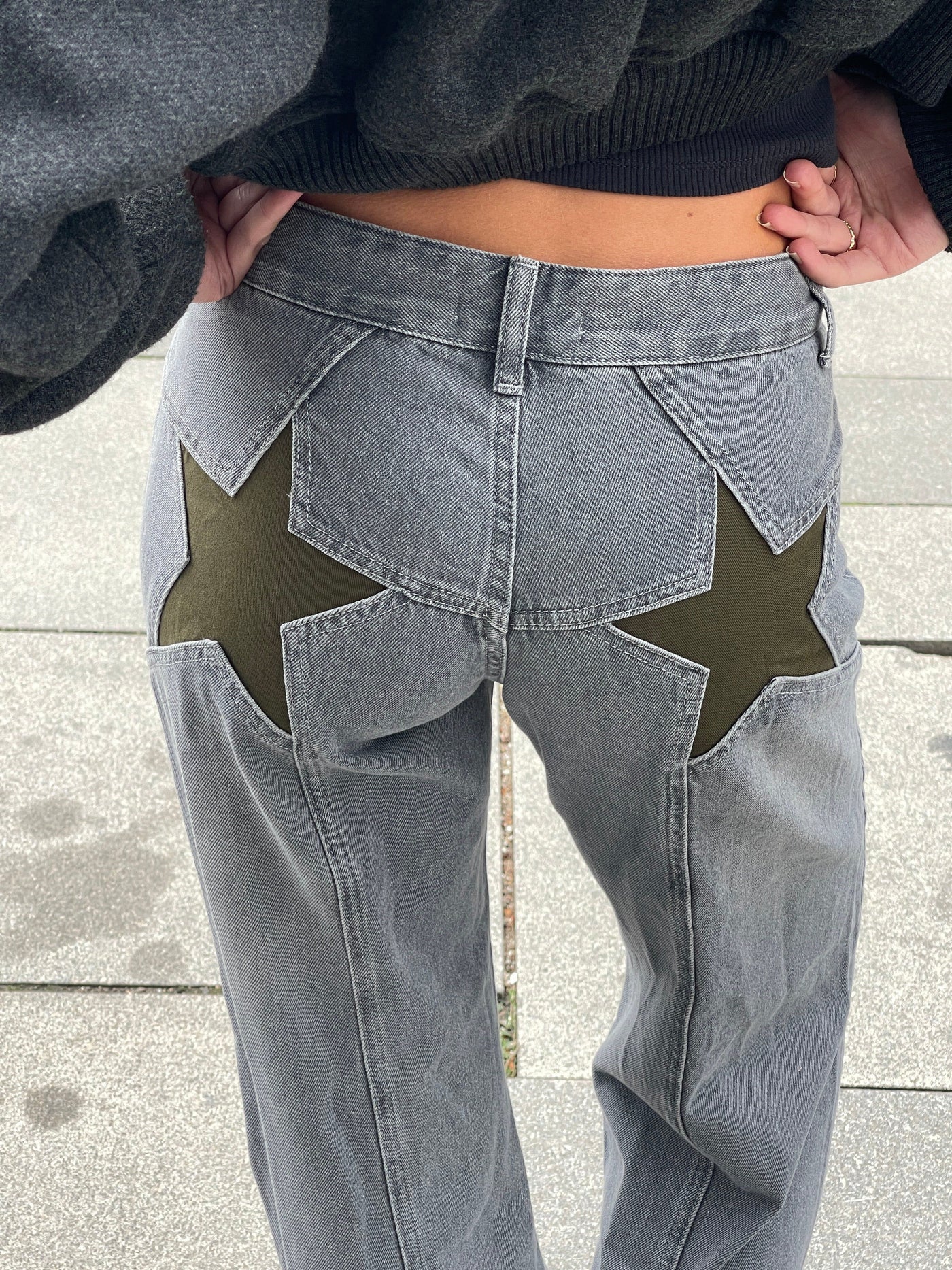 Vaqueros holgados con estrellas | Cintura alta | Ropa urbana y original