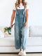 Salopette Large en Jean | Effet Usé | Style Décontracté et Vintage