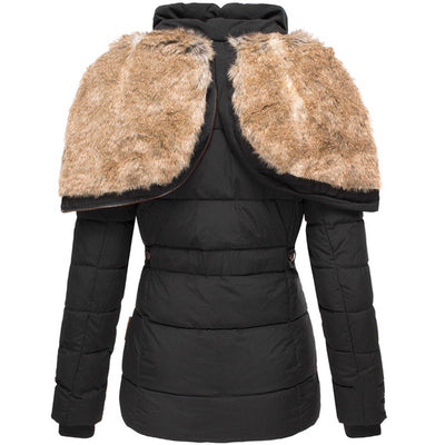 Carla - Manteau d'hiver confortable et chaud avec fourrure pour femme