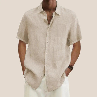 Camisa de lino de Amberes (manga corta)