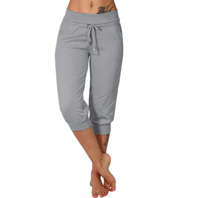 Liora - Pantalones capri con cordón 
