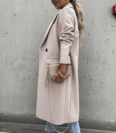 Lisette - Loose wool jacket with pockets and buttons