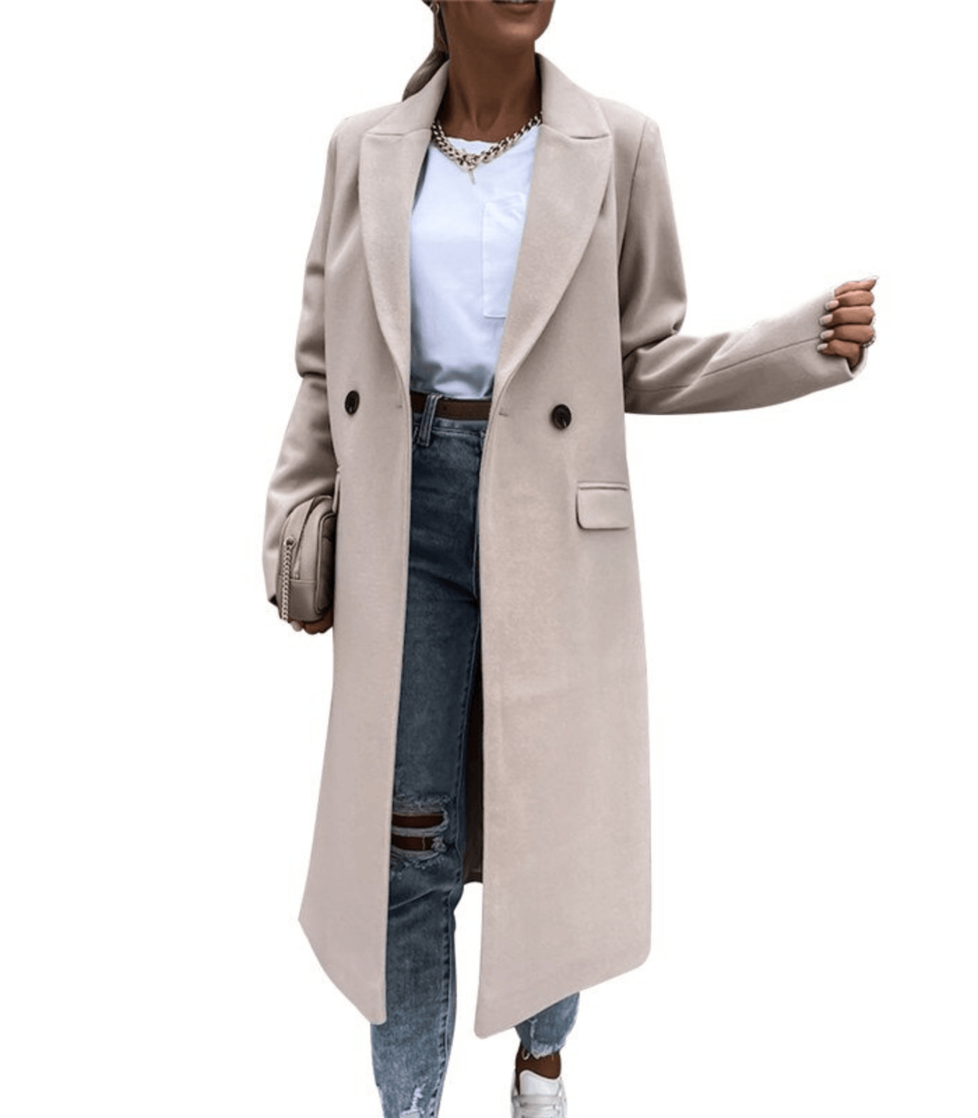 Lisette - Loose wool jacket with pockets and buttons