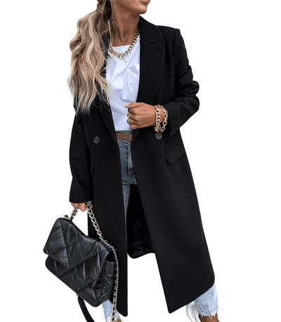 Lisette - Loose wool jacket with pockets and buttons