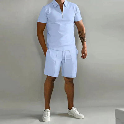 Conjunto de polo y shorts de verano de lujo para hombre | Elegante, con estilo y cómodo