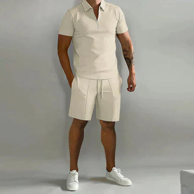 Conjunto de polo y shorts de verano de lujo para hombre | Elegante, con estilo y cómodo