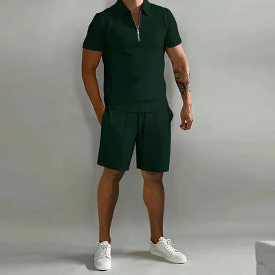 Conjunto de polo y shorts de verano de lujo para hombre | Elegante, con estilo y cómodo