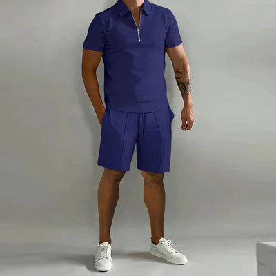 Conjunto de polo y shorts de verano de lujo para hombre | Elegante, con estilo y cómodo