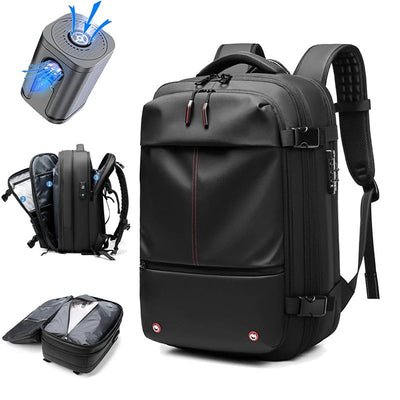 Mochila antirrobo de 60 l con compresión al vacío