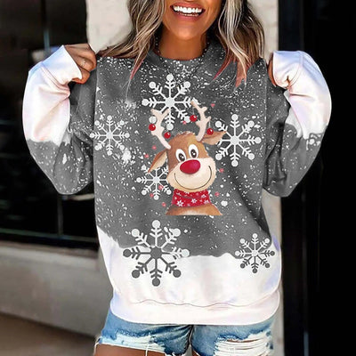 Sweat avec motif de Noël pour femmes