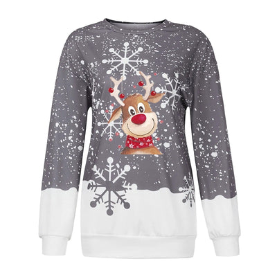 Sweat avec motif de Noël pour femmes